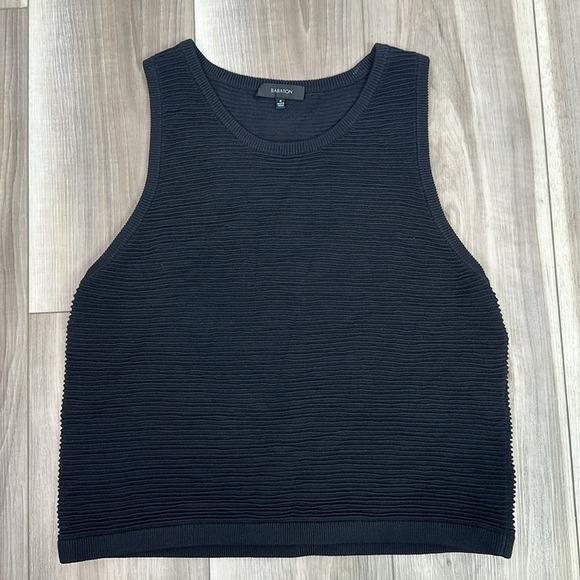 Aritzia Babaton black ribbed sleeveless top - Picture 4 of 6